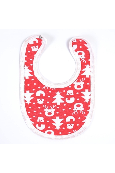 Слинявчик дитячий новорічний червоний начіс (футер)