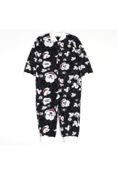 Піжама-комбінезон для дівчинки Киці білий мікрофліс - 2