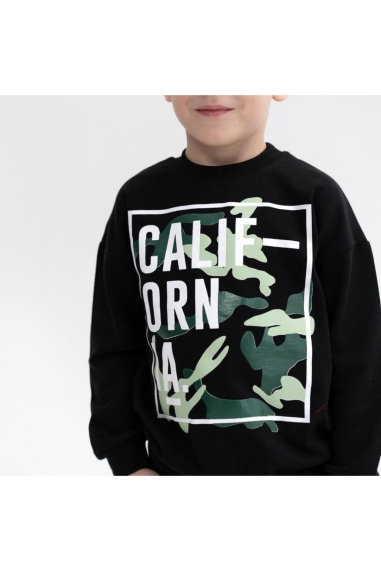 Світшот для хлопчика чорний начіс (футер) - 1