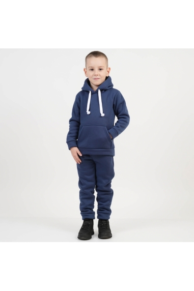 Костюм на хутрі для хлопчика індиго трикотаж на хутрі