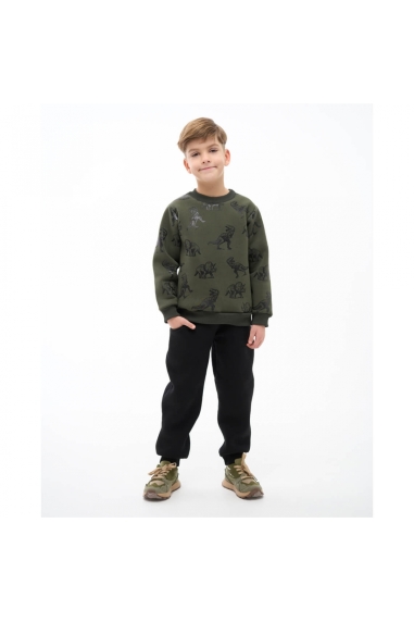 Світшот для хлопчика хакі тринитка на флісі