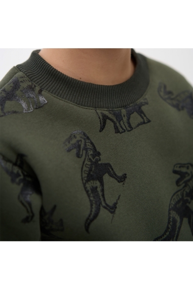 Світшот для хлопчика хакі тринитка на флісі - 2