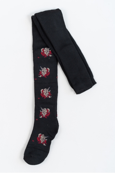 Колготки махрові для дівчинки чорний махра