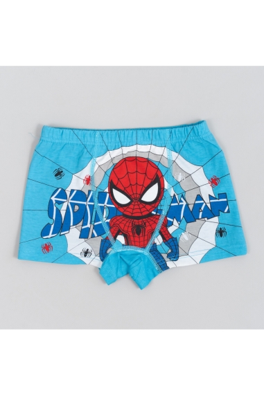 Труси боксери для мальчика блакитний стретч-кулір
