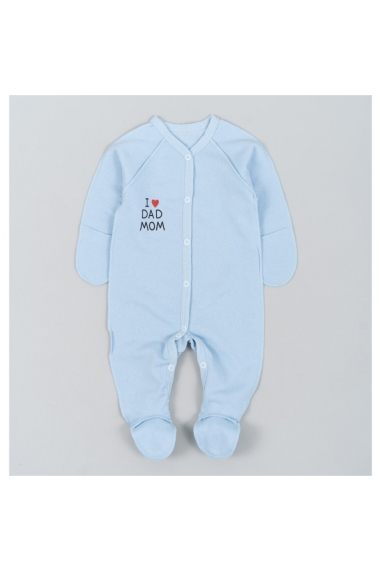 Сліп для новонарождених блакитний начіс(футер)