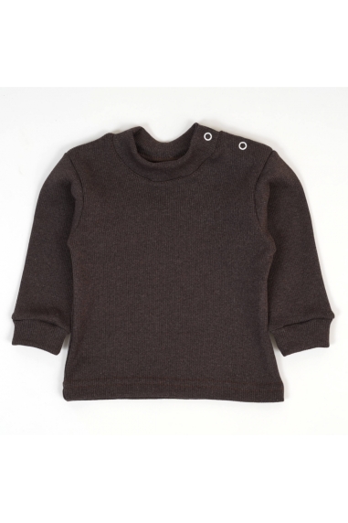 Джемпер щільний дитячий шоколад рубчик з начісом