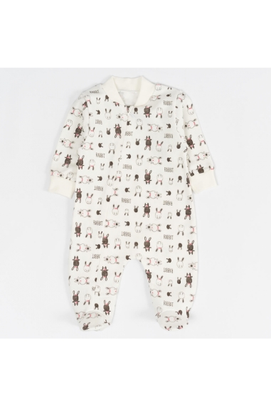 Чоловічок на блискавці Зайка молочний начіс(футер)