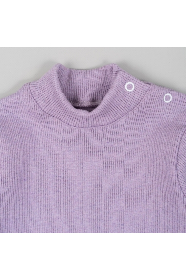 Боді для малюків бузковий рубчик з начісом - 1