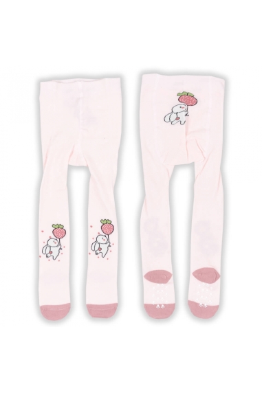 Колготки під памперс для дівчинки рожевий пастель бавовна