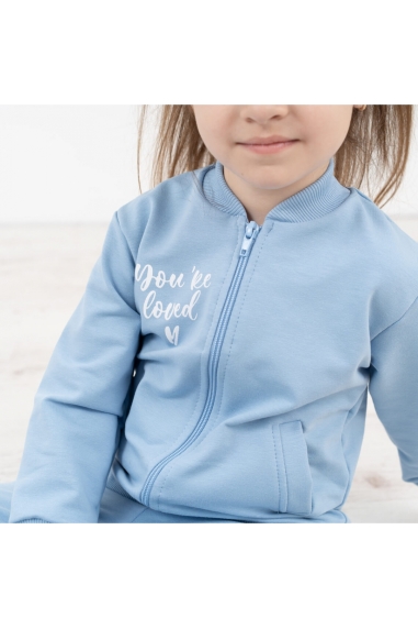 Костюм для дівчинки блакитний двонитка - 1