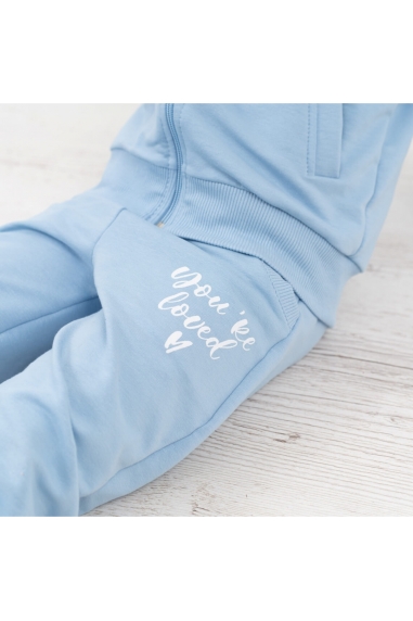 Костюм для дівчинки блакитний двонитка - 2