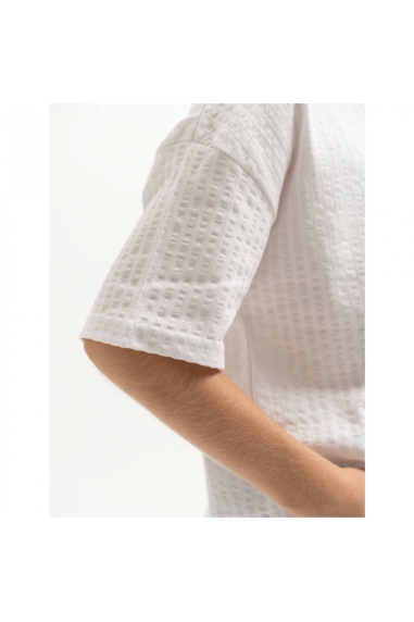 Футболка оверсайз для дівчинки білий інтерлок - 4