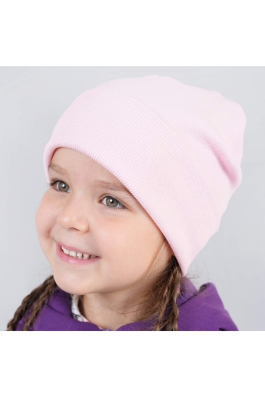 Шапка для дівчинки світло-рожева стретч