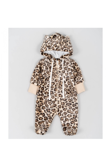 Комбінезони пухнастий для малят бежевий велсофт