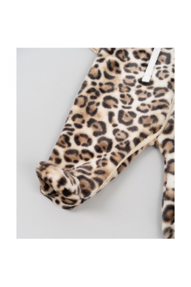 Комбінезони пухнастий для малят бежевий велсофт - 3