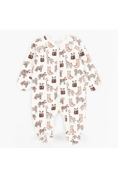 Сліп для новонароджених Сафарі молочний начіс (футер)