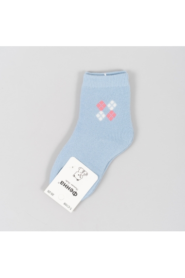 Шкарпетки для дівчинки блакитний махра