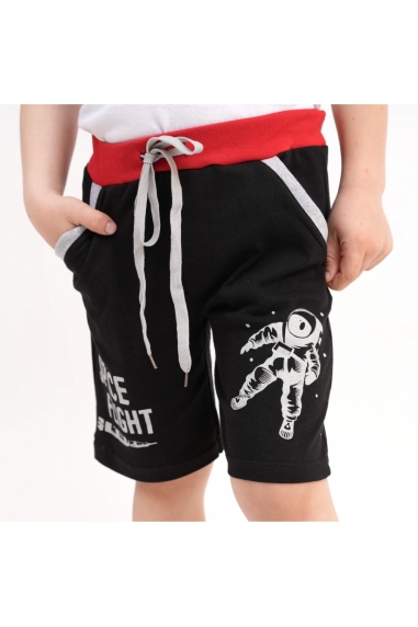 Шорти для хлопчика Космос чорний кулір
