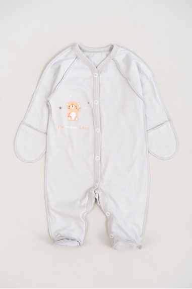 Сліп для новонароджених світло сірий кулір