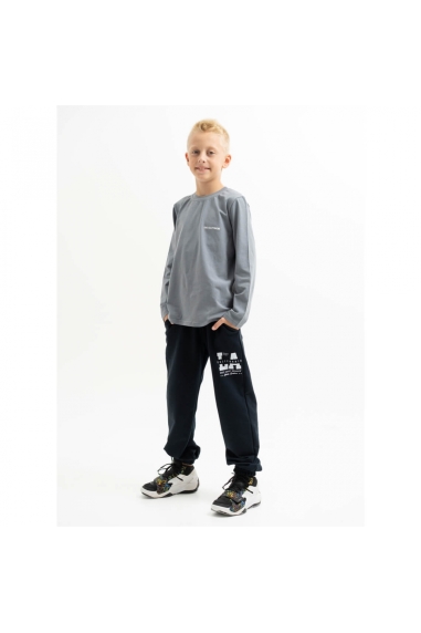 Штани для хлопчика темно-синій двонитка