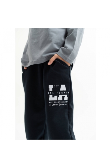 Штани для хлопчика темно-синій двонитка - 2