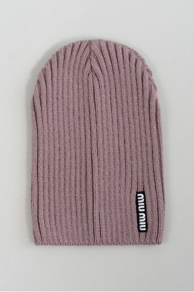 Шапка для дівчинки ліловий в'язка