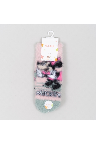 Шкарпетки для дівчинки рожевий-ментол в‘язка