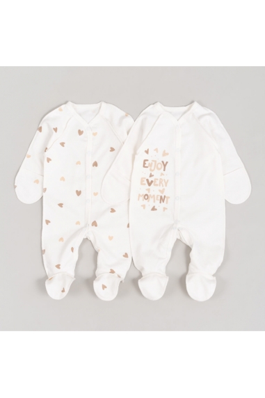 Чоловічки Сліпи Пара сліпів для новонароджених Серце молочний начіс (футер)