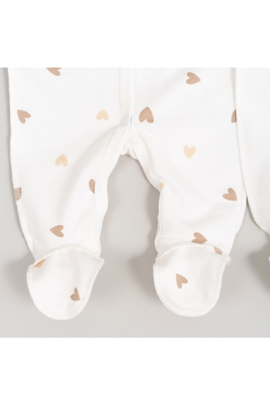 Чоловічки Сліпи Пара сліпів для новонароджених Серце молочний начіс (футер) - 2
