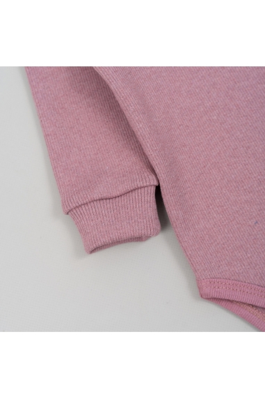 Боді для малюків запорошена троянда рубчик з начісом - 1