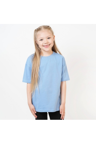 Футболка оверсайз для дівчинки блакитний кулір