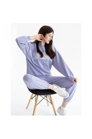 Костюм жіночій бузковий двонитка