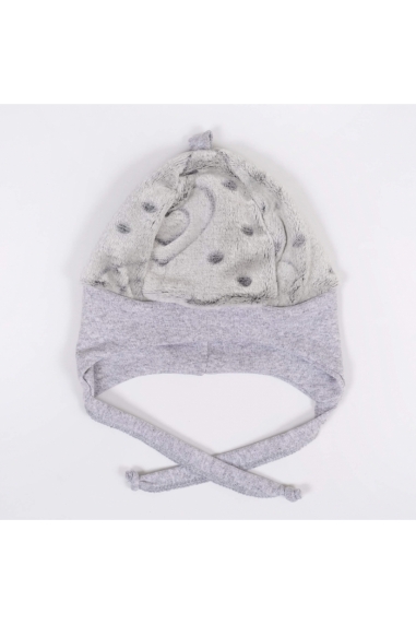 Шапочка для малят тепла сіра однотонна велсофт
