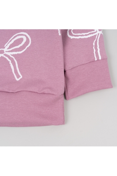 Світшот для дівчинки ліловий двонитка - 3