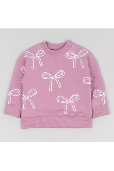 Світшот для дівчинки ліловий двонитка - 4