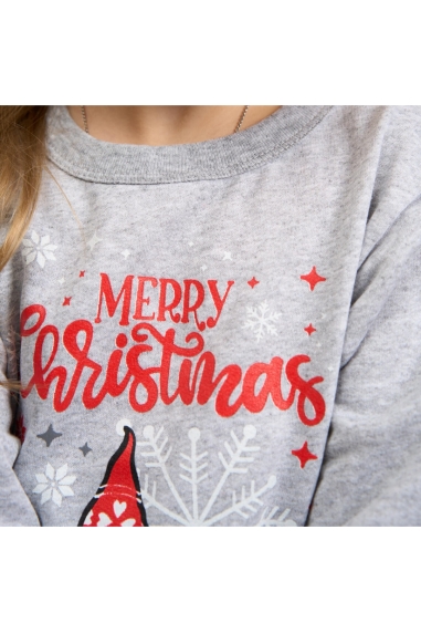 Піжама дитяча Гноми сірий начіс - 1