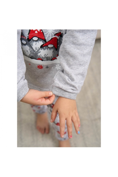 Піжама дитяча Гноми сірий начіс - 3