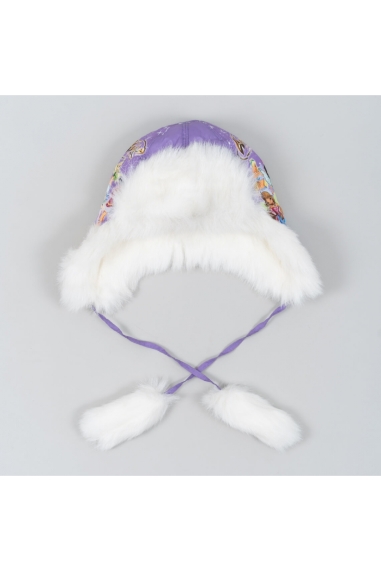 Шапка для дівчинки бузковий в'язка - 1