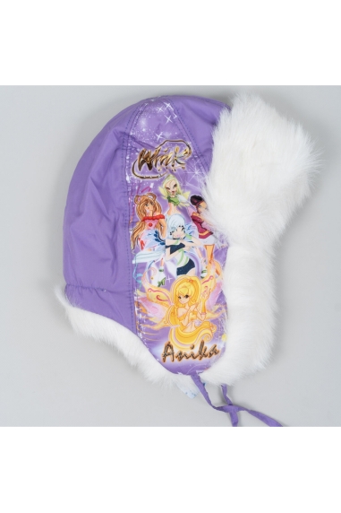 Шапка для дівчинки бузковий в'язка - 2