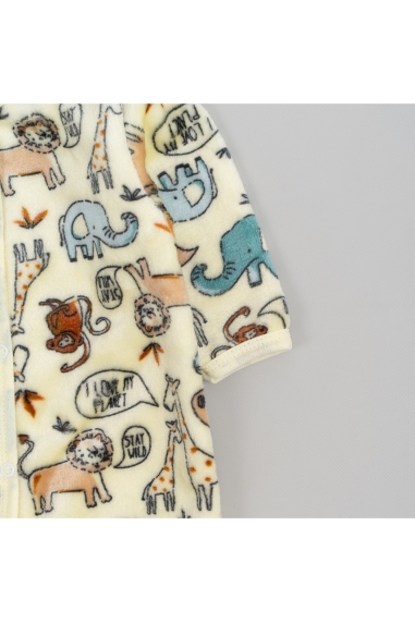 Пухнастий чоловічок для малят Звірятка жовтий велсофт - 2