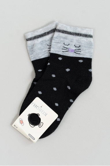 Шкарпетки для дівчинки чорний бавовна