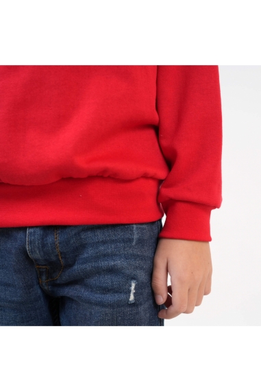 Світшот для хлопчика Новорічний червоний начіс (футер) - 2