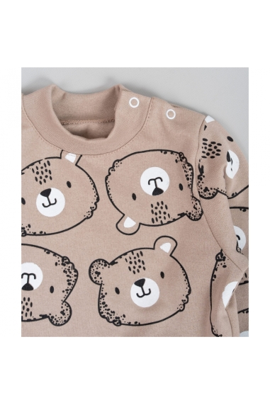 Костюм для малят Ведмедики бежевий начіс (футер) - 3