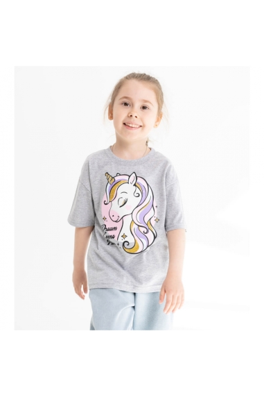 Футболка для дівчинки сірий кулір