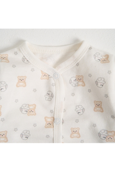Чоловічок для малят Зайки молочний начіс(футер) - 1