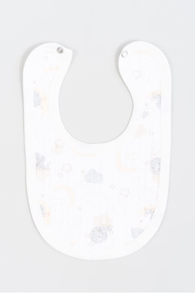 Слинявчик дитячий Зайчик молочний інтерлок