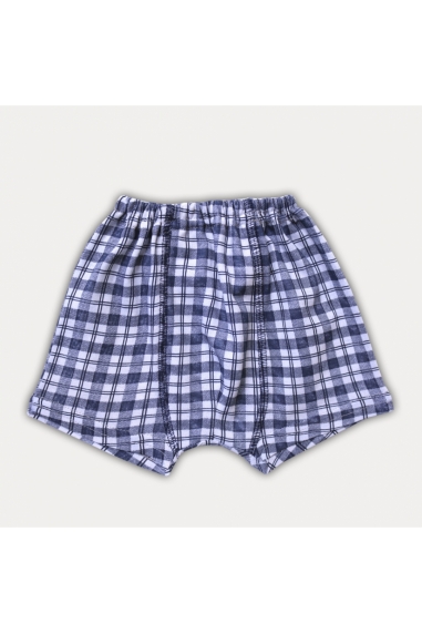 Труси боксери для хлопчика синій клітинка кулір