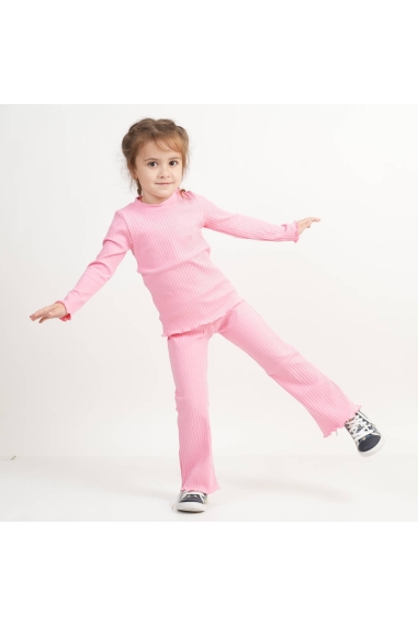 Комплект для дівчинки персиковий рубчик