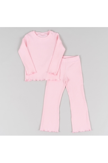 Комплект для дівчинки персиковий рубчик - 3