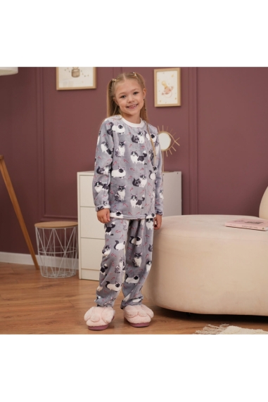 Піжама для дівчинки Киця мишиний велсофт